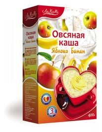 ХЛОПЬЯ Овсяные с ЯБлоком и Бананом 400 г/ Лакоме